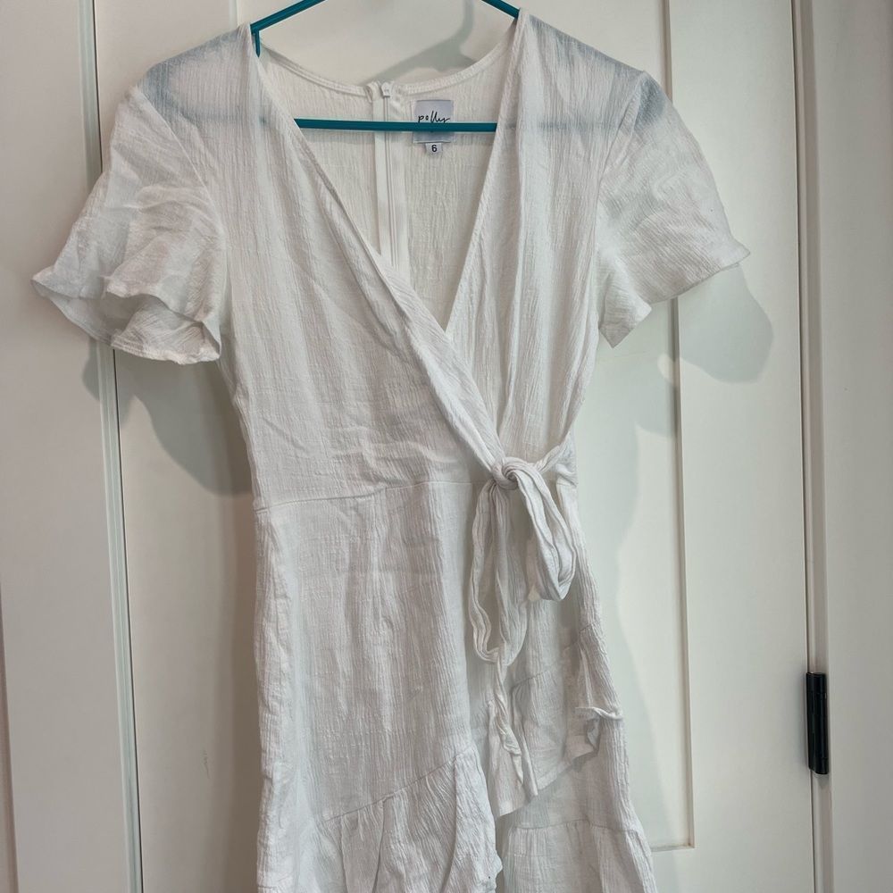 Princess Polly White Wrap Dress - Picture 2 of 5